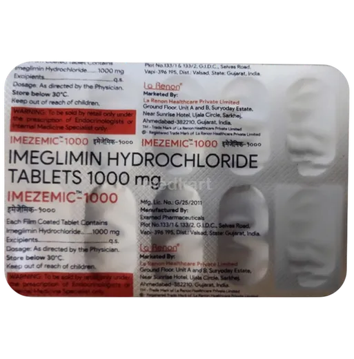 imezemic 1000mg tablet 10's